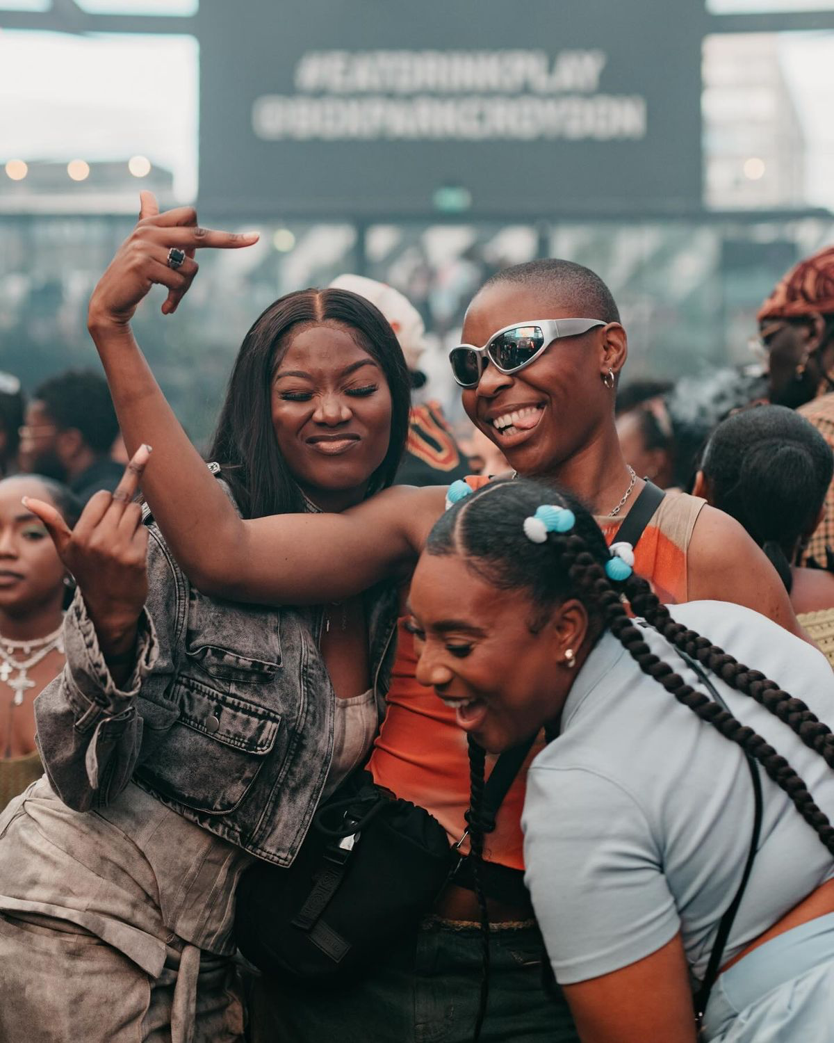 Young people celebrating together