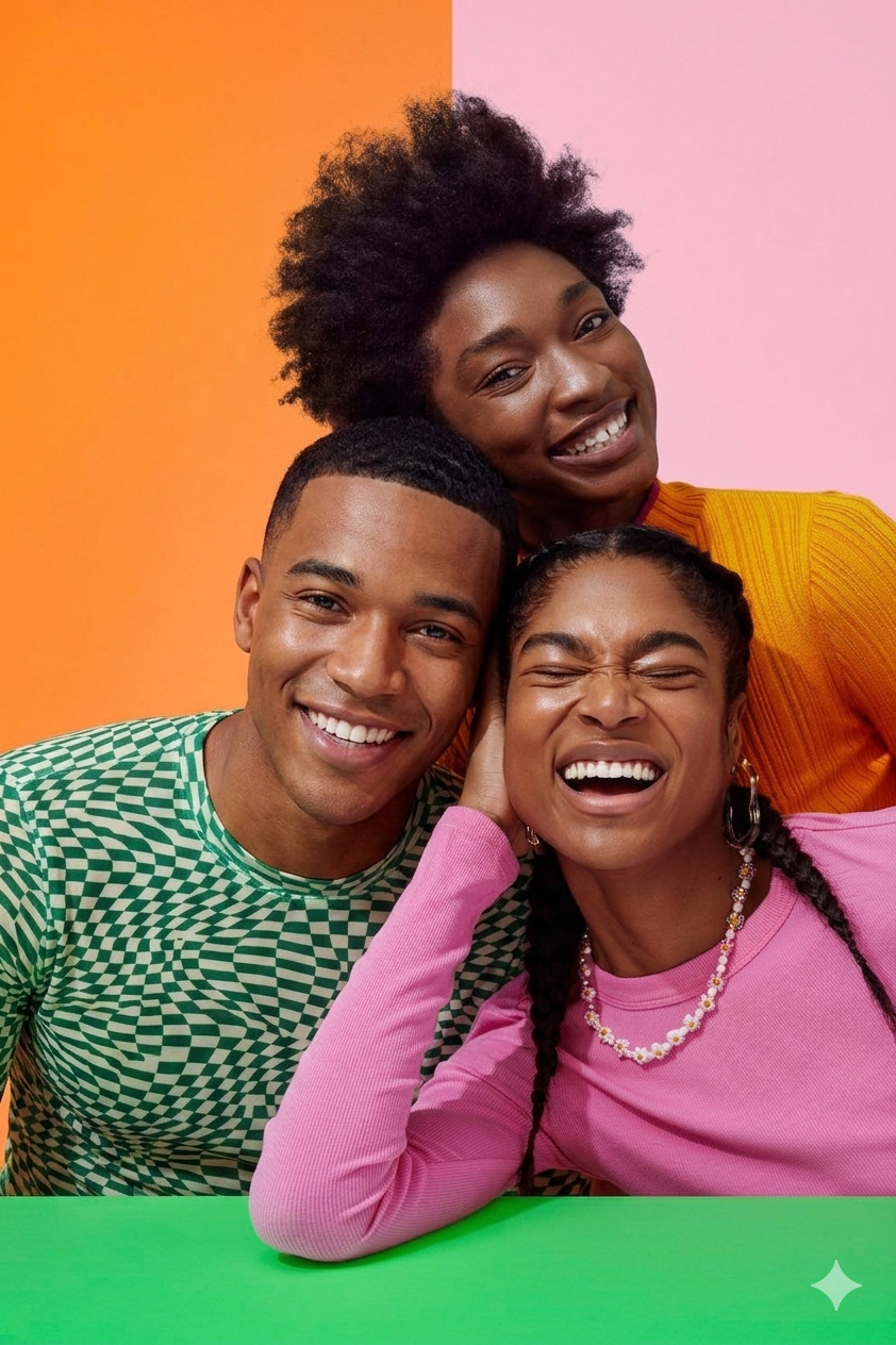 Young Nigerians smiling